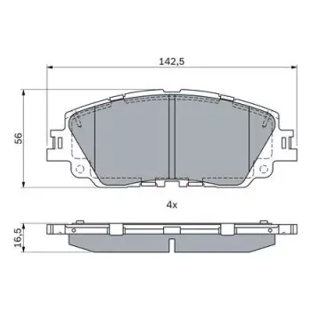 Brzdová destička BOSCH Sada brzdových doštiček 0 986 424 899