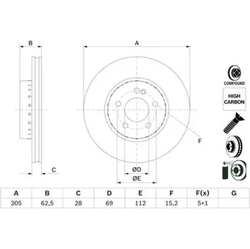 Brzdový kotouč BOSCH BRZDOVÝ KOTOUČ 0 986 479 H46