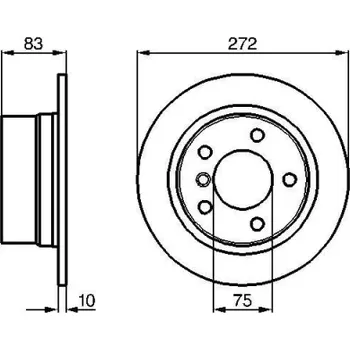 Brzdový kotouč BOSCH Brzdový kotouč plný Ø271,8mm 0 986 478 439