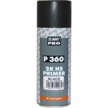 Barva ve spreji HB BODY fill 360 (2:1) plnič / antikorozní základ ve spreji černý 400ml