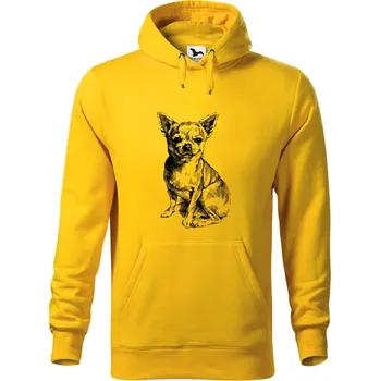 Dámská mikina Mikina - Čivava Barva: Žlutá (04), Velikost: XXL, Střih: Pánské