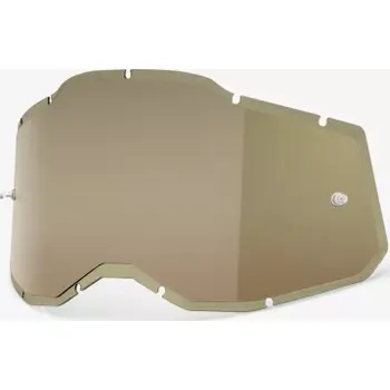 Příslušenství k helmě na motorku S100 plexi Injected Racecraft 2/Accuri 2/Strata 2, 100% (olivový chróm, Anti-fog)
