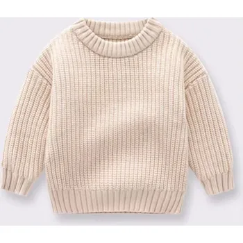 Chlapecký svetr Bavlněný dětský svetr - 5 barev (vel. od 3 měsíců do 6 let) Barva: Béžová, Velikost: 100