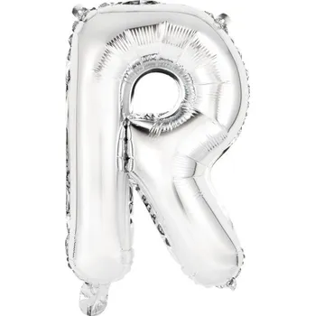 Balónek Amscan Písmeno R stříbrný balónek 40 cm