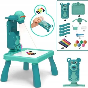 Hračka pro nejmenší Projektor na kreslení stolek medvídek projektor