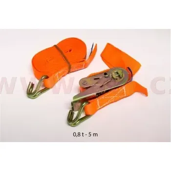 Upínací popruh * upevňovací popruh s račnou, 800 kg, dvojité háky