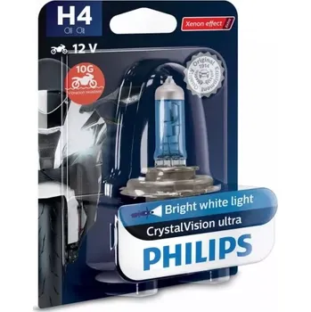 Autožárovka PHILIPS CRYSTAL VISION ULTRA MOTO H4 12V 55/60W PX26D