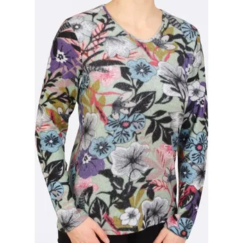 Dámský svetr Dámský svetřík s kulatým výstřihem - v nadměrné velikosti 4313