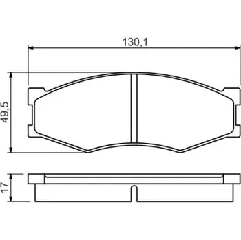 Brzdová destička BOSCH Sada brzdových doštiček 0 986 494 541