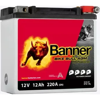Motobaterie Banner Bike Bull AGM Professional 51421 12V 12h 220A ETX 14L