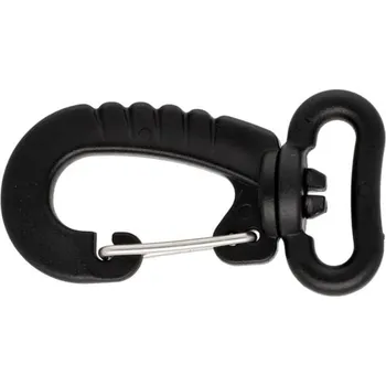 Karabina plastová 20 mm otočná BREX, barva Černá