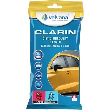 Autokosmetika VELVANA CLARIN - ČISTÍCÍ UTĚRKY NA SKLO 20KS