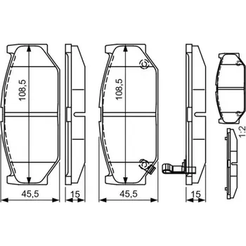 Brzdová destička BOSCH Sada brzdových doštiček 0 986 495 308