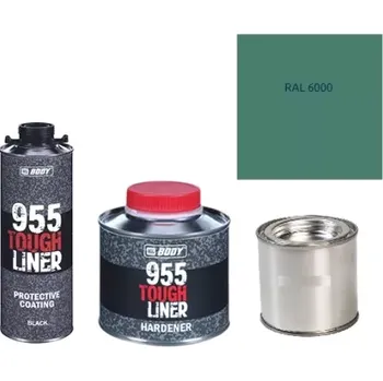 Autolak HB BODY 955 RAPTOR tough liner - 2k polyuretan textura set/báze + tužidlo + barva /RAL 6000 900ml