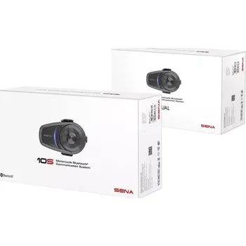 Interkom na motorku Bluetooth handsfree sluchátko 10S (dosah 1,6 km), SENA (sada 2 jednotek)