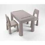 Dětský stoleček se dvěma židličkami TEGGI MULTIFUN - tmavě béžový