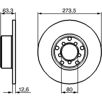 Brzdový kotouč BOSCH Brzdový kotouč plný Ø273,2mm 0 986 478 057