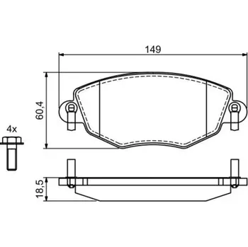 Brzdová destička BOSCH Sada brzdových doštiček 0 986 494 724