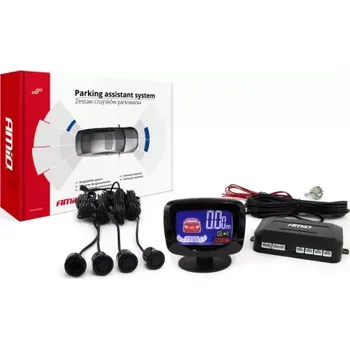 Parkovací asistent AMIO asistenty parkování LED-GRAF 4-senzorové, černé Gold 18mm