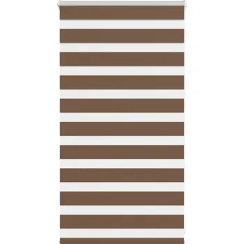 Roleta vidaXL Zebra roleta hnědá 85x100 cm šířka látky 80,9 cm polyester