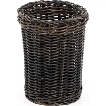 Příbor Košík na příbory z polyratanu ⌀ 120x150 mm, černohnědý | TECHNICA, Gold Line