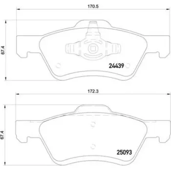 Brzdová destička BREMBO Sada brzdových doštiček P24 159