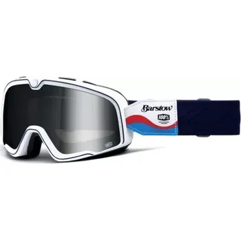 Příslušenství k helmě na motorku S100 brýle BARSTOW LUCIEN, 100% - USA (stříbrné plexi)