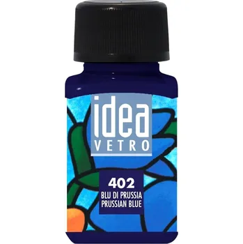 Speciální výtvarná barva Maimeri Idea Vetro Barva na sklo Prussian Blue 402 60 ml 1 ks