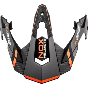 Helma na motorku BRUNOX štít na přilbu N312 DRONE, NOX (černá matná, červená)