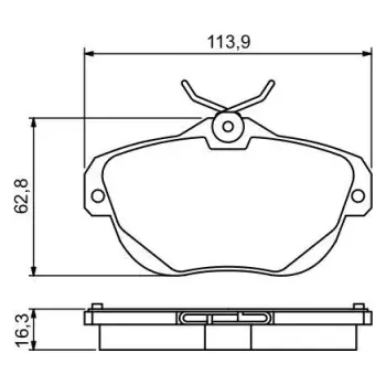 Brzdová destička BOSCH Sada brzdových doštiček 0 986 494 243