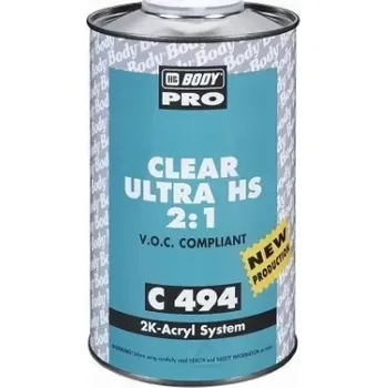 Autolak HB BODY C494 ultra HS 2:1 VOC akrylový lak 1L