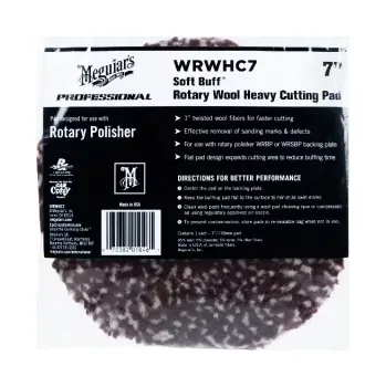 Lešticí kotouč MEGUIARS Meguiar's Rotary Wool Heavy Cutting Pad 7"/175 mm - extra abrazivní vlněný leštící kotouč určený pro rotační leštičku, 7"