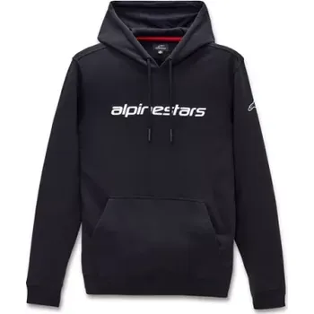 Pánská mikina mikina LINEAR HOODIE, ALPINESTARS (černá/bílá, vel. M)