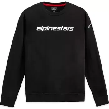 Pánská mikina mikina LINEAR CREW 3, ALPINESTARS (černá/bílá, vel. XL)