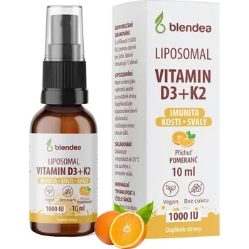 Blendea Liposomal vitamín D3 + K2 pomeranč 10 ml
