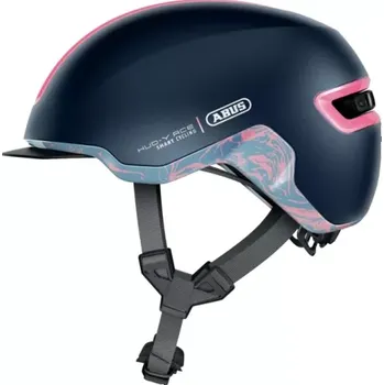 Cyklistická přilba cyklistická helma se světlem HUD-Y midnight blue, ABUS (modrá, vel. L)