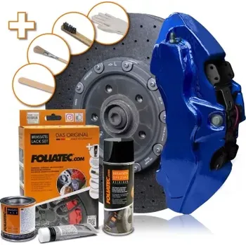 Autolak FOLIATEC DVOUSLOŽKOVÁ BARVA na brzdové třmeny MODRÁ PERFORMANCE BLUE METALLIC (SADA K APLIKACI)