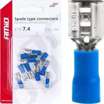 Autoelektrika AMIO Elektrické konektory – samice (vsuvka) 7.4mm 1.5-2.5mm2 15A 10 ks
