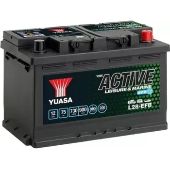 Autobaterie Yuasa YBX Active 12V 75Ah 730A L28-EFB