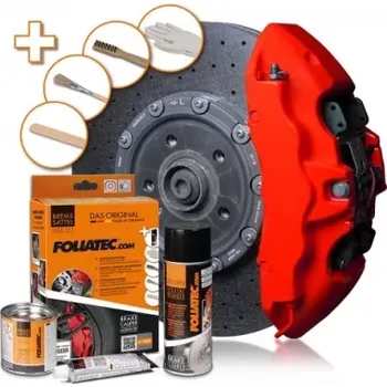 Autolak FOLIATEC DVOUSLOŽKOVÁ BARVA na brzdové třmeny ČERVENÁ (SADA K APLIKACI)
