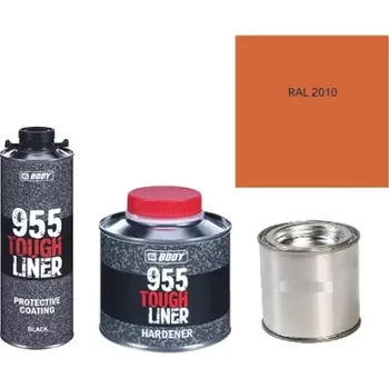 Autolak HB BODY 955 RAPTOR tough liner - 2k polyuretan textura set/báze + tužidlo + barva /RAL 2010 900ml