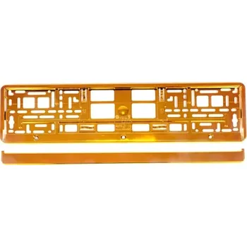 Držák SPZ AMIO podložka pod SPZ - stříbrná metalizovaná oranžová