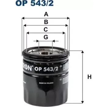 Filtr do auta FILTRON Olejový filtr OP 543/2
