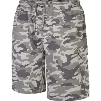 Pánské kraťasy Teplákové šortky "maskáč" s elastickým pasem (cargo) - v nadměrné velikosti 3883