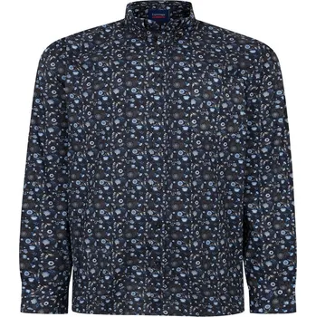 Pánská košile Pánská košile s dlouhým rukávem (květinový vzor) - v nadměrné velikosti 4348 SH426