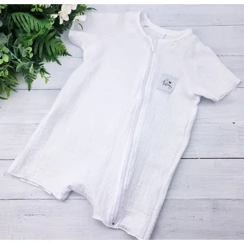 Kojenecký overall Kulišárny Mušelínový letní overal s krátkým rukávem SNOW VELIKOST: 104