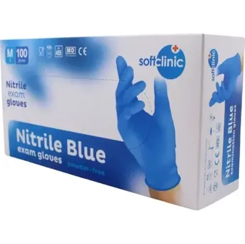 SOFTCLINIC Nitrilové rukavice modré M 100ks