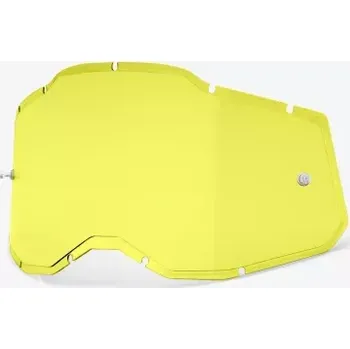 Příslušenství k helmě na motorku S100 plexi Injected Racecraft 2/Accuri 2/Strata 2, 100% (žluté, Anti-fog)
