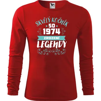 Pánské tričko DOBRÝ TRIKO Pánské bavlněné triko Zrození legendy Velikost: L, Barva: Červená