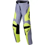 kalhoty RACER VEIL, ALPINESTARS, dětské (šedá/žlutá fluo, vel. 24)